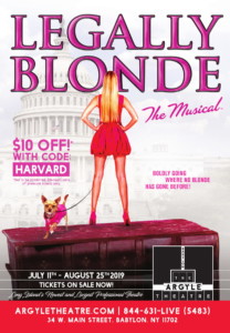 argyle theater promotional flyer - legally blonde