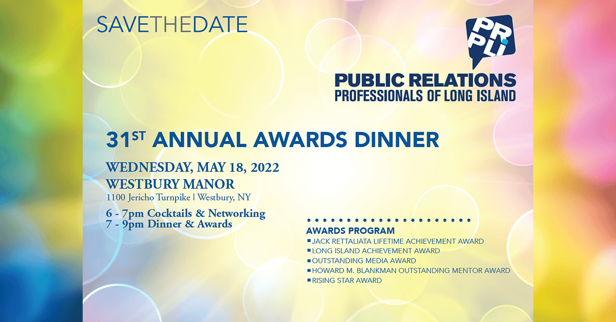 PRPLI awards Dinner Save the Date